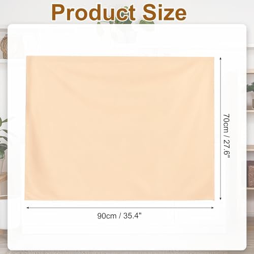 uxcell Cabinet Curtains, Dust Proof Privacy Drape Short Curtain, Hook & Loop Under The Desk Skirt for Kitchen Bathroom Closet Storage Room (35.4" W x 27.6" H, Beige)