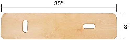 Sammons Preston Bariatric Transfer Board for Wheelchair Users, Sliding Board with Handles, 35" Medical Transfer Board, Slide Board for Overweight Users, Strong Wood Slider Board, 600 lbs. Capacity