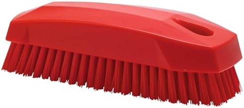 Vikan 64404 Brush,Nail,Stiff,PP/PBT,Red