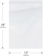 Plymor 13" x 18" (Pack of 200), 4 Mil Heavy Duty Zipper Reclosable Plastic Bags