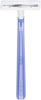 BIC Twin Lady Sensitive Razors, Disposable Razors with Two Blades for a Smooth and Precise Shave, Pack of 15