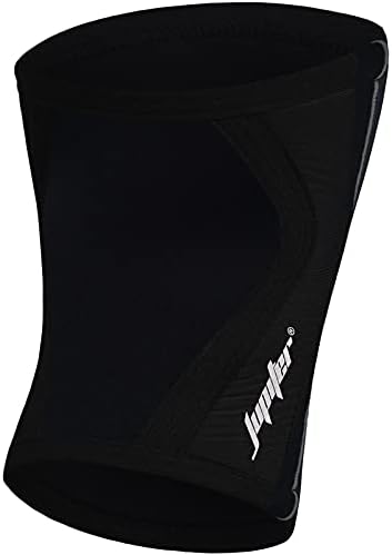 Jupiter Knee Sleeves (1 Pair), 7mm Compression Knee Braces for Squats,Weightlifting,Powerlifting,Cross Training for Men & Women (Medium)