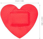 NUOBESTY 50pcs Heart-Shaped Small Bandages Breathable Hemostatic Stickers Portable Adhesive Wound Care Patches for Kids Household Use