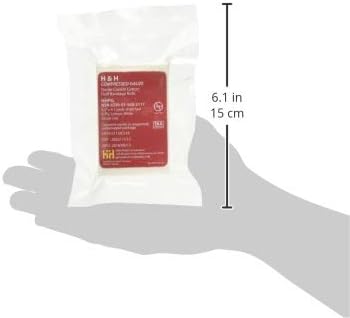 [3 Pack] H&H Primed Compressed Sterile Gauze, 4.5" x 4.1 Yards, 6-Ply White Cotton, PRIMED-001, Essential First Aid and Stop The Bleed Kit Supply for Home, Medical, and Tactical Use