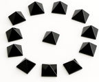 WholesaleGemShop Beautiful Lot of 10 Pieces Black Obsidian Gemstone Pyramids Crystal Reiki Vaastu Healing
