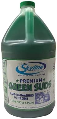 Professional Hand Dishwashing Soap | Pot and Pan Detergent Regular Scent Green Suds 1 Gallon 128oz