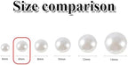 1200pcs Pearl Beads for Crafts, 6mm Round Pearl Beads with Hole for Jewelry Making DIY Craft Bracelet Necklace and Vase Filler （Rose）
