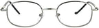 Mens Classic Metal Rim Rectangular Bifocal Reading Eye Glasses