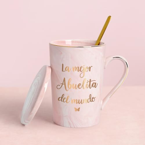 Cabtnca La Mejor Abuelita Del Mundo Mug, Christmas Mothers Day Gifts for Grandma, Abuela Gifts In Spanish, Regalos Para Abuelita, 14Oz