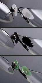 3 Pairs Jade Glasses Nose Pads Myopia Glasses Screw Type Nose Pad Accessories -White + Green + Black