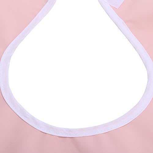 FILFEEL Mealtime Bibs Clothing Protector, Adult Bib Elder Disability Aid Cook Dining Clothes Washable(Orange)
