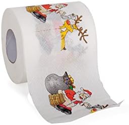 SummitLink 3 Rolls of Merry Christmas Santa Claus Toilet Paper Tissue Napkin Prank Fun Birthday Party Novelty Gift Idea