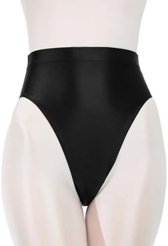 Women's High Cut Thongs Briefs Ballet Dance Underwear Booty Shorts Shiny Panties