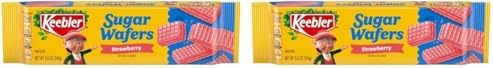 Keebler Strawberry Sugar Wafers, Pantry Pack, 8.8 oz (Pack of 2)