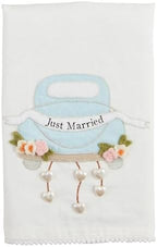 Mud Pie Just Married Wedding Tea Towel; 21" x 14"