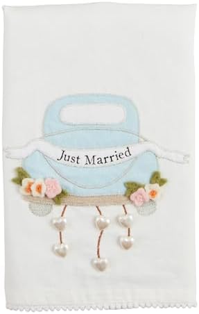 Mud Pie Just Married Wedding Tea Towel; 21" x 14"