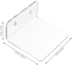 Adhesive Acrylic Wall Planter Stand 3pcs, Small Floating Plant Shelf for Indoor Window Flowerpot Display and Bonsai Storage Rack