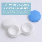 DEWSENSI Contact Lens Case, 12 Pack Colorful Empty Contact Lens Cases Box Holder Container for Storage, Travel, Daily Home Use