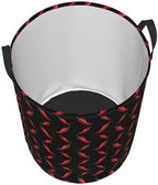 Black Chili Peppers Laundry Basket Waterproof Collapsible Round Laundry Hamper Toys Clothes Organizer Gift Basket For Room Small