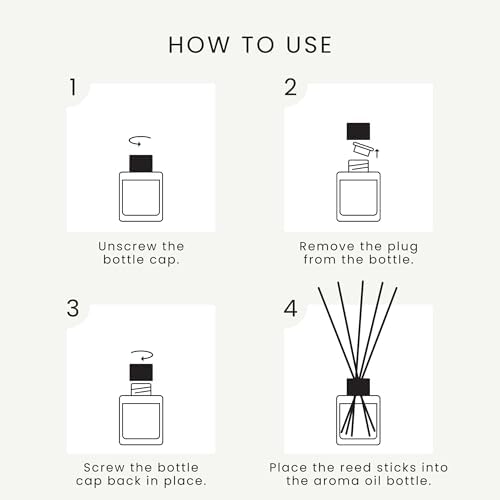 The Magic Scent Baccara Reed Diffuser for Home - Luxury Scent Diffuser with Premium Fiber Reeds for Lasting Gentle Dispersal - Natural, Toxin-Free Aroma Inspired by Baccarat Rouge