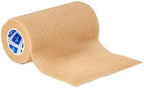 Medline Self-Adherent Cohesive Wrap Bandage, Latex-Free, 4" x 5 yd, Tan, 18 Count
