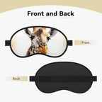 Cute Giraffe Sleep Mask for Women Girls Men Soft Comfortable Eye Mask with Adjustable Strap Blackout Eye Sleep Shade Cover for Travel Yoga Nap Shift Work