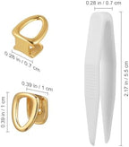 SUPVOX Gold Plated Gold Tooth: 2 Pcs Ecorative Teeth Jewelry for Hip-hop Party,single Tooth Caps for Teeth