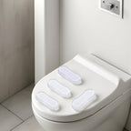 4 Pcs Transparent Toilet Seat Bumper Set, Silicone Strong Adhesive Toilet Seats Lid Bumpers, Toilet Seat Buffers Toilet Lid Rubber Pads for, Home, Hotel and Hospital Toilets, Adhesive Lid Buffers