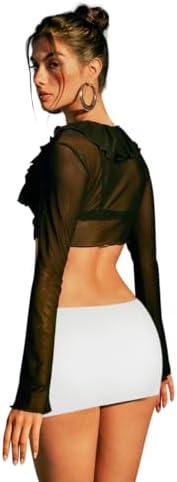 Sweet Hearts Black Mini Skirt for Women- Above Knee Elastic Waist Basic Mini Pencil Womens Skirts Bodycon Made in USA