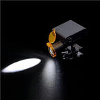 Alkita 3.5X420MM Binocular Loupe 5W Headlight Lamp Clip-on Loupes with Filter for Magnifier Black DY-007 + Aluminum Box