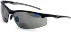 V.W.E. Bifocal High Performance Protective Safety Glasses Light Mirror Tint Bifocal - Reader - Sunglasses Ansi Z87.1 (Matte Black, 3.00)