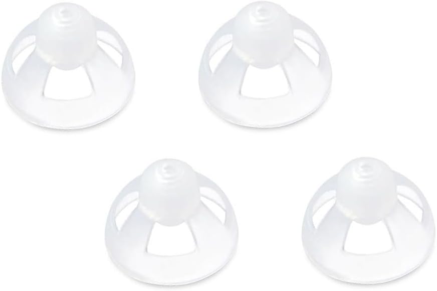 TopHomer 4 Pcs Hearing Aid Open Domes Ear Tips Soft Silicone Open Hearing Aid Accessories Washable and Antistatic Re-usable(S)