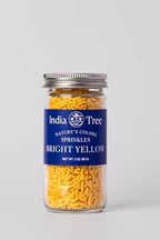 Bright Yellow Sprinkles – Vegan, Non‑GMO, Dye‑Free, Allergen‑Free, 3 oz Jar – India Tree Nature’s Colors