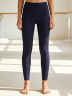 Women's Yoga Leggings High Waist Tummy Control Sides Pockets Solid Sports Leggings