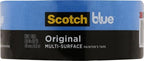 ScotchBlue Original Multi-Surface Painters Tape, 2 Inch Wide (1.88 in. x 60 Yds), 1 Roll Blue Paint Tape Protects Surfaces & Removes Easily, Masking Tape for Indoor and Outdoor Use (2090-48NC)