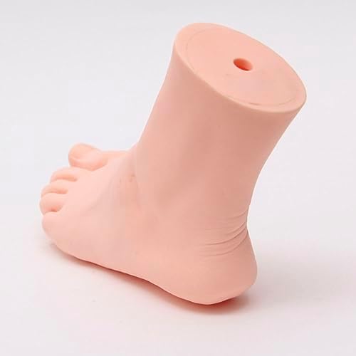 Lifelike Manikin Feet PVC Foot Lifesize Female Mannequin Foot Model for Painting Teaching Arts Drawing Sketching Jewelry Display -Left Foot,22.5cm
