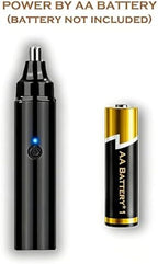 Ear and Nose Hair Trimmer for Men & Women – Painless Facial Hair & Eyebrow Removal Tool – AAA Battery Powered (Battery Not Included)