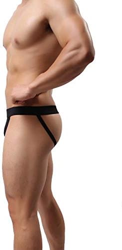 eywlwaar Men's Athletic Supporter Briefs Jockstrap Underwear Elastic Nylon Pouch Bikini Briefs