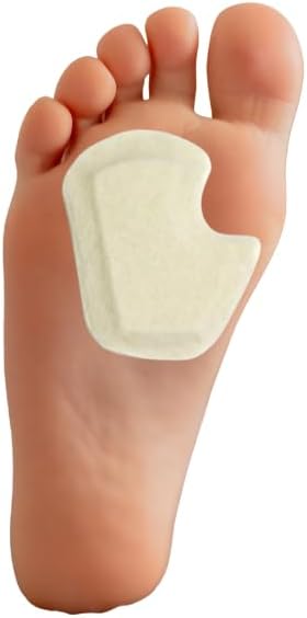 Dr. Jill's Foot Pads, Latex Free, YJ30-4055, Sesamoid Pad Skived 1/4" Felt -Right- (12 Pack) Dancers Pad