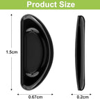 12 Pairs Eyeglass Nose Pads, Adhesive Anti-Slip Nose Pads, Soft Silicone Nose Pad Cushion for Glasses, Eyeglasses, Sunglasses (Black)
