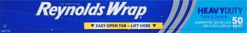 Reynolds Wrap Heavy Duty Aluminum Foil, 50 Square Feet (Packaging May Vary) (Pack of 2)