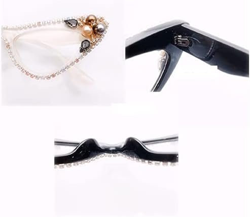 Vintage Cat Eye Crystal Bling Reading Glasses Women Rhinestone Eyewear Frames Blue light blocking Reader