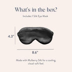 Brooklinen Silk Eye Mask for Sleeping – Carbon Grey, 100% Mulberry Silk Sleep Mask with Soft Elastic Strap, Machine Washable, Breathable & Cool-to-the-Touch – Ideal for Sleeping & Traveling
