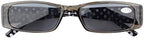 Eyekepper 5-Pack Spring Hinges Polka Dots Patterned Temples Rectangular Reading Glasses Sunshine Readers +2.75