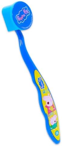 Peppa Pig Toothbrush and Cup Travel Kit for Kids - Bundle with 2 Toothbrushes, 2 Rinsing Cups, 2 Covers, Stickers, and More for Girls, Toddlers | Peppa Pig Toothbrush Set (Styles May Vary)