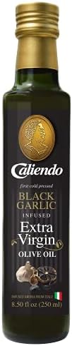Caliendo Premium Black Garlic Infused Extra Virgin Olive Oil, Authentic Italian – 8.5 Fl Oz (250 ml) Bottle