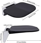 YIYIBYUS Folding Shower Seat Wall Mounted Easy Clean Foldable Shower Chair 400 LB Capacity Fold Up Shower Stool for Adults Elderly Disabled Black