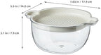 Zerodeko Multifunctional Plastic Vegetable Washing Basket and Fruit Draining Strainer, Dual-layer Colander with Frosted Finish, Kitchen Food Strainer for Home Produce Washing and Draining