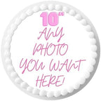Custom Edible Topper Image Make your Own Cake Image Personalized Birthday (10 inches)