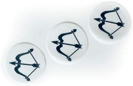 Crossbow Bow and Arrow Wafer Paper Toppers 1.5 Inch for Decorating Desserts Cupcakes Birthday Cakes Cookies Pack of 24